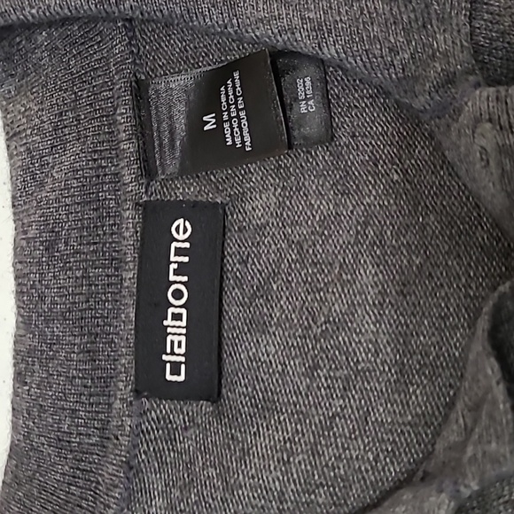 Claiborne men's heather grey lightweight sweater size Medium - Picture 4 of 6